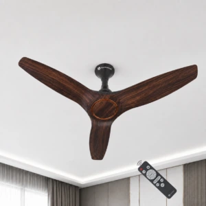 Aapanam Vixa Pro Wood Dark Walnut BLDC ceiling fan with RF remote