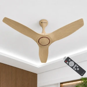 Aapanam Vixa Pro Wood Light Oak BLDC ceiling fan with RF remote